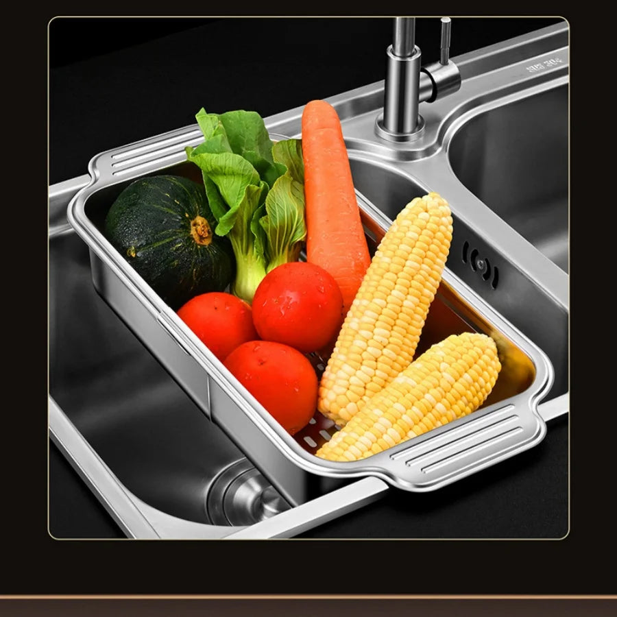 Stainless Steel Telescopic Sink Filter Basket For Pasta