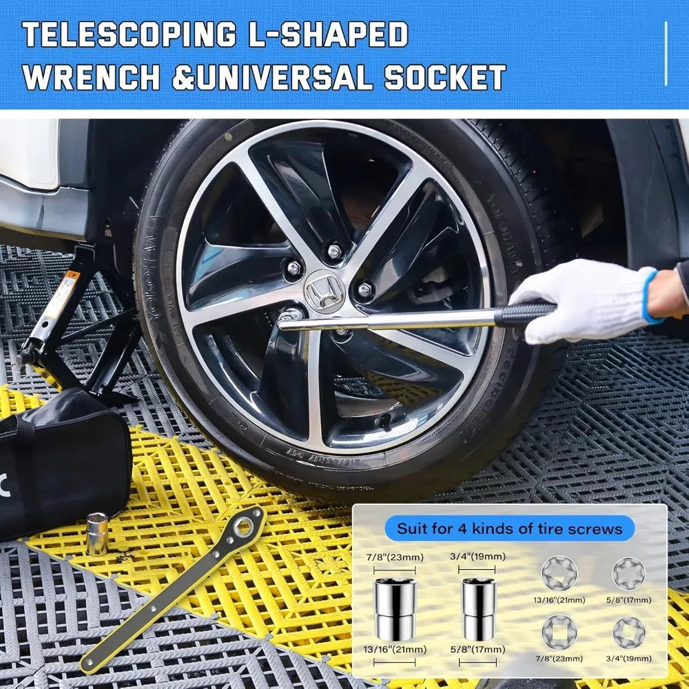 Universal Scissor Jack for Car 2.5 Ton Portable Tire Kit