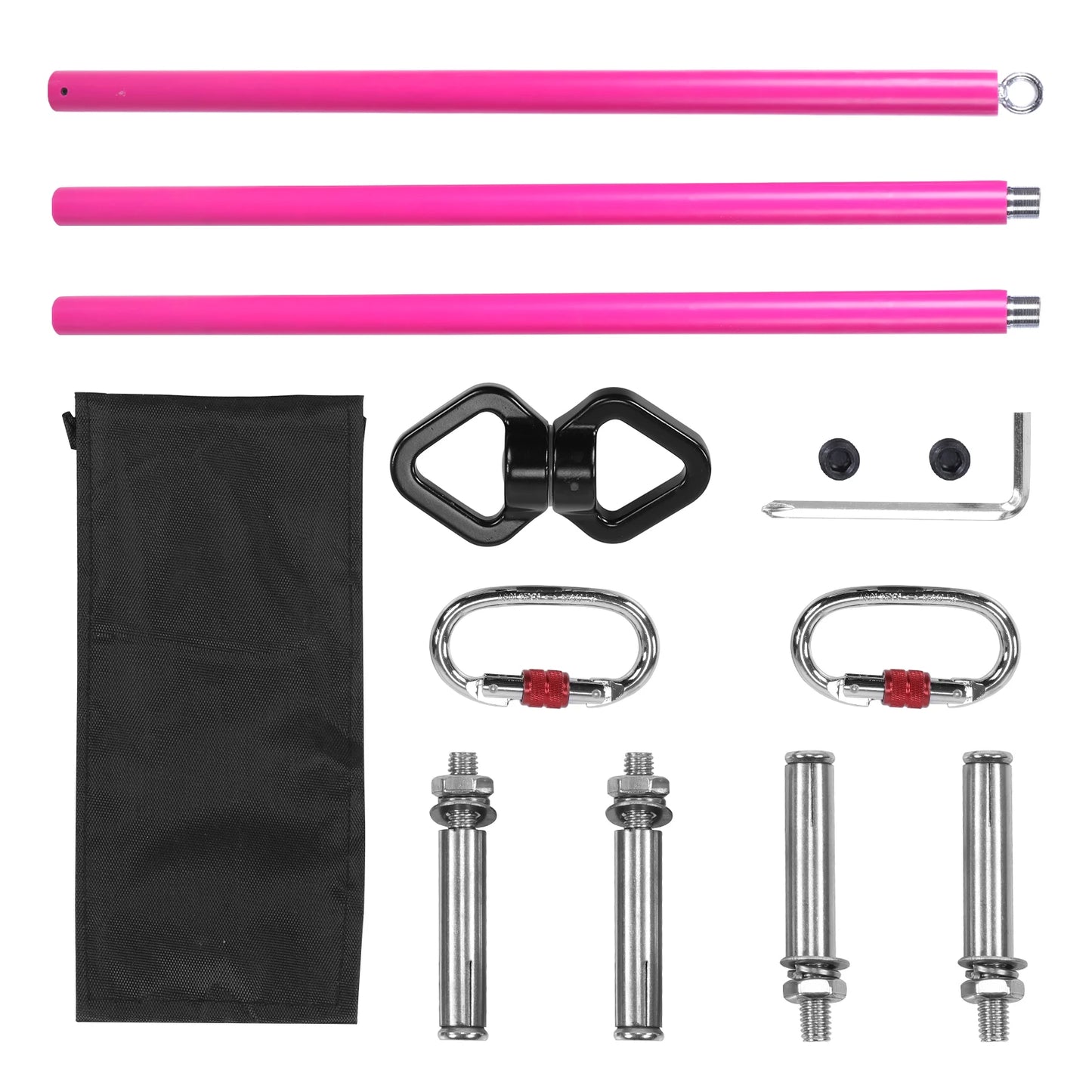 3m Stripper Pole Adjustable Height Portable Fly Dance Pole Removable Fitness Stripping Pole Aerial Equipment for Home Gym Bar