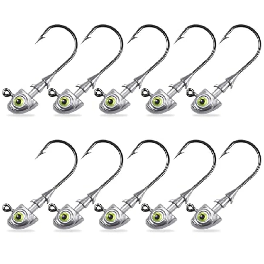 Swimbait Jig Heads Fishing Jigs Swim Bait Jighead with Two Bait Keepers and 3D Eyes 1/8 3/16 1/4 3/8 1/2oz Jigheads Freshwater