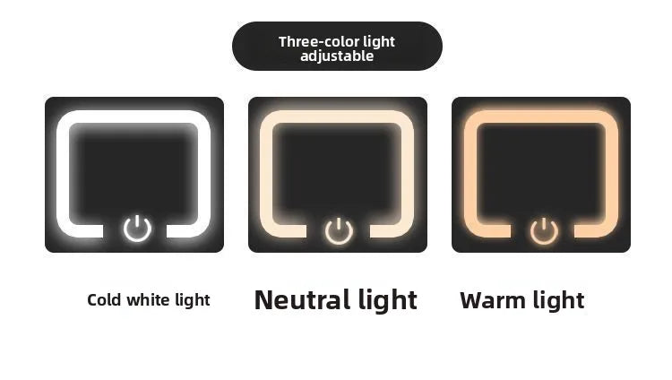 Smart Multifunctional Bedside Table with Wireless ChargerTouch Control 3-Color LEDLightModern Nightstand with Solid Wood