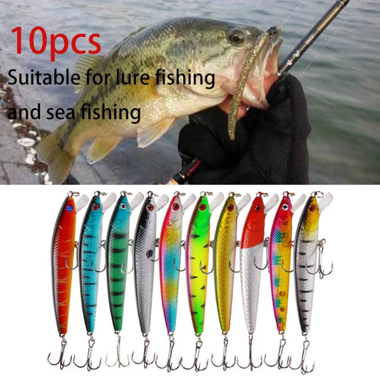 10-Piece New Lure Set 8g And 11g Bionic Plastic Fishing Lures Suitable For Lure And Sea Fishing Portable And Easy To Install