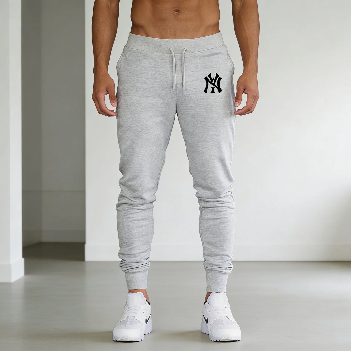 Men's New Ink Printing Training Pants Casual Sports Running Workout Jogging Gym Sweatpants Long Trousers