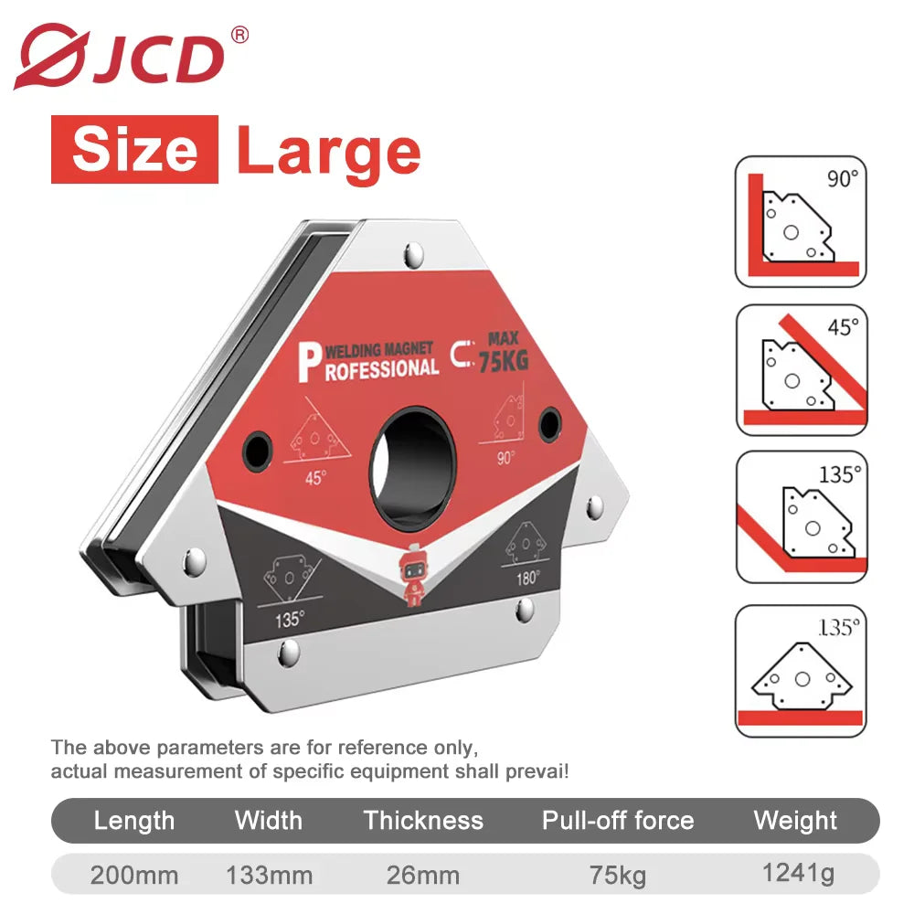 25KG/55KG/75KG Magnetic Welding Holders Strong Magnetics Welding Positioner Holder Practical Welding Fixing Angle Locator Tools