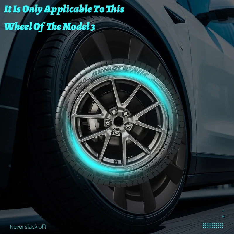 4PCS 18 Inch HubCap for Tesla Model 3 2017-2023 Arachnid Style Automobile Hubcap Replacement Wheels Cover Full Rim Accessorie