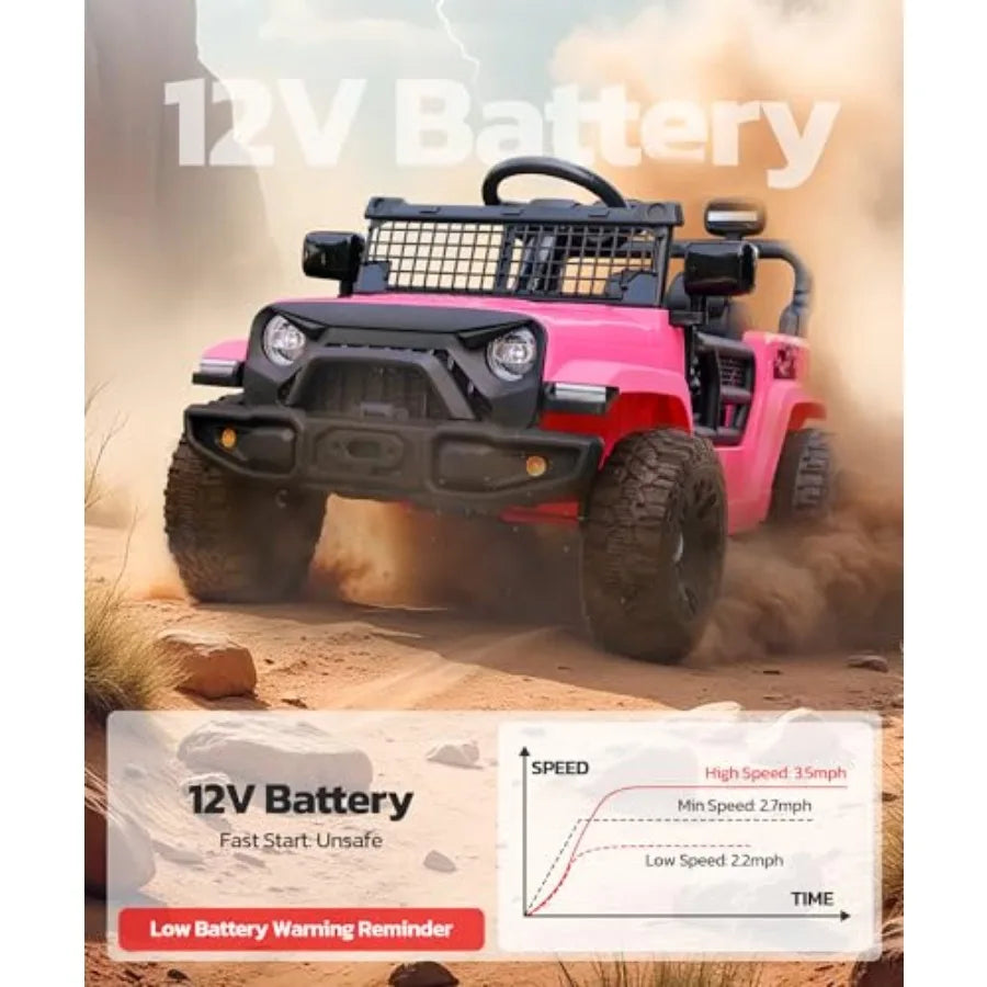 Electric Ride On Car With Remote And Bluetooth Lights