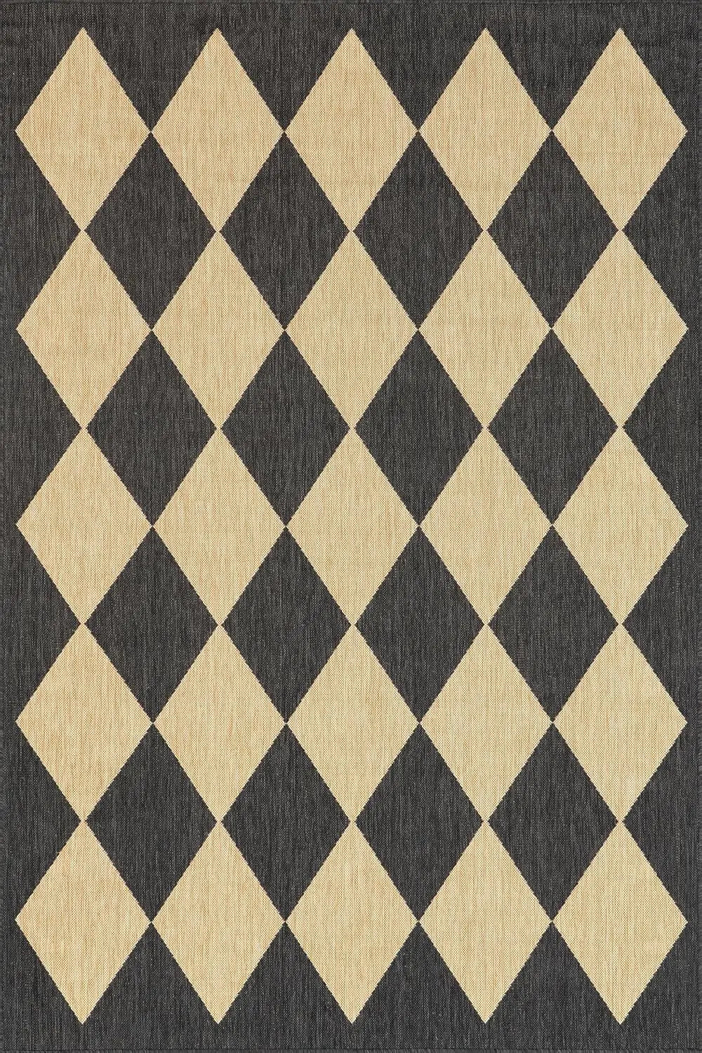 Dark Grey 6ft7in Square Stain Resistant Indoor Outdoor Patio Deck Garden Area Rug, Customized
