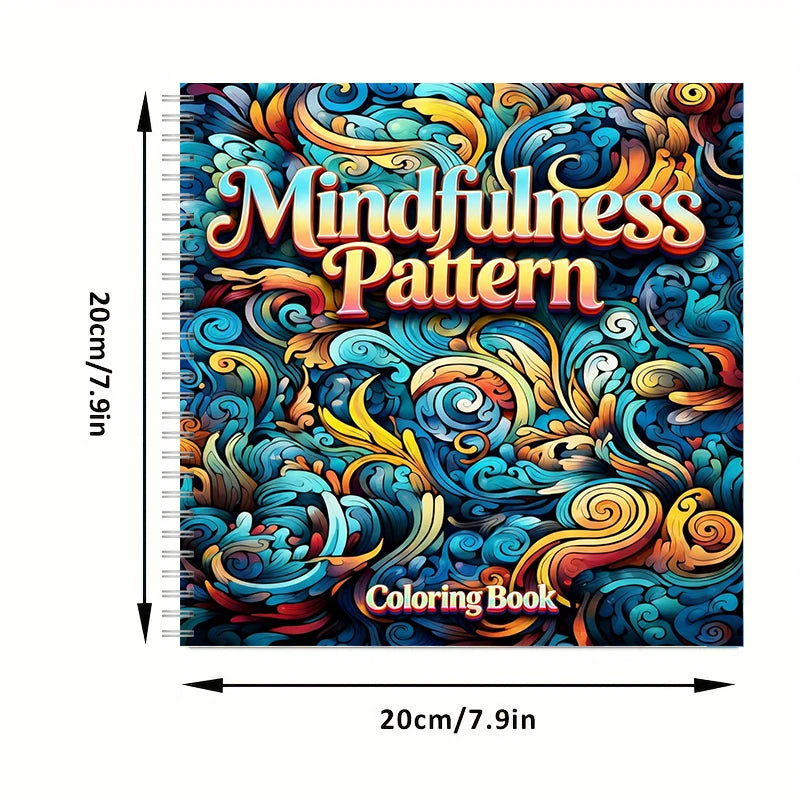 Mindfulness Pattern Coloring Book for Adults, Stress Relief Drawing Pages, Birthday Gift & Back to School Art Supplies