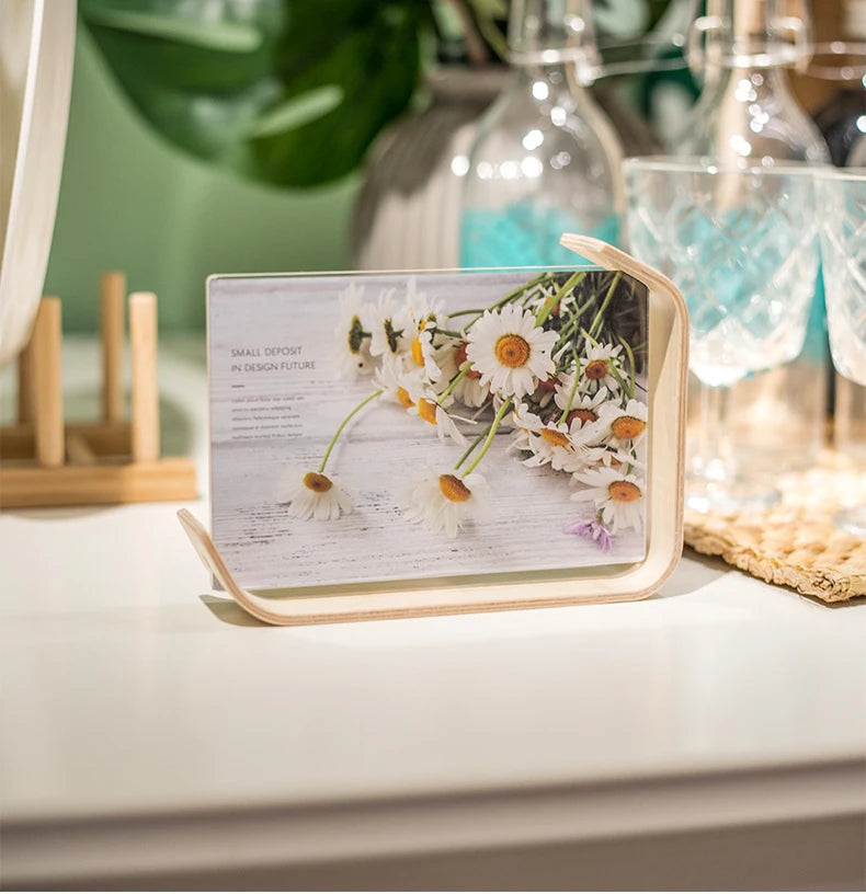 Acrylic Wooden Photo Frame A4 10X15cm 15X20cm Frame Calendar Double-sided Frame Photo Frames For Wedding Party Picture Frame