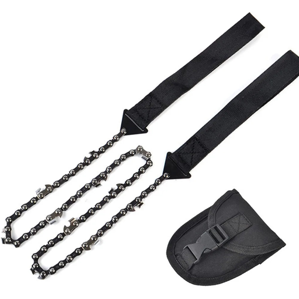 24 Inch Pocket Chain Rope Saw Portable Hand Saw With Sharp Teeth Blades for Survival Gear Camping Hunting Tree Cutting
