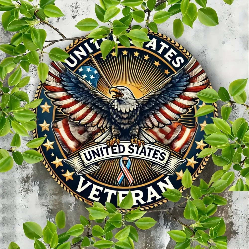 US Veteran Sign Aluminum Wall Decor For Memorials Today