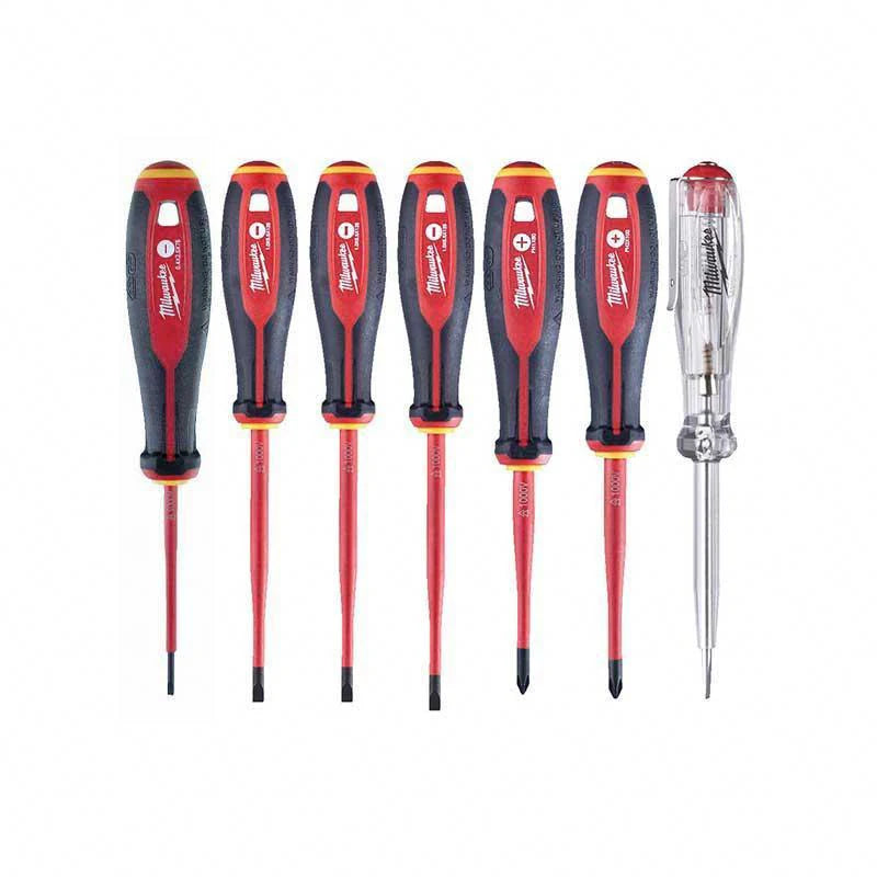 Milwaukee 4932478739 Insulated Screwdriver Set Slim VDE Certified for Electricians & Electrical Work
