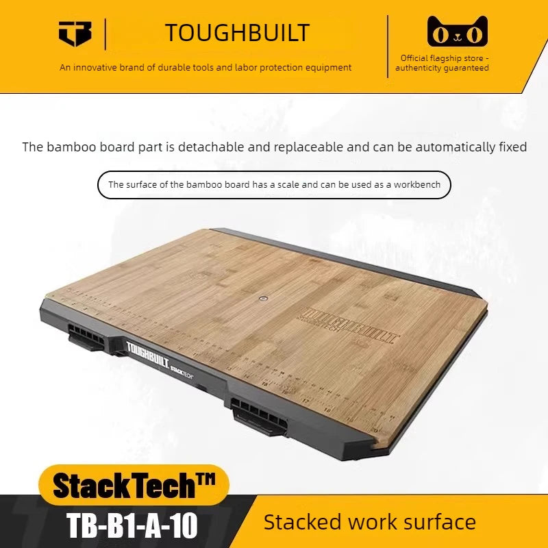 New Design TOUGHBUILT All-in-One Tool Box, Waterproof Stackable Rolling Storage Case for Electrician, Camping, Vehicle & Repair