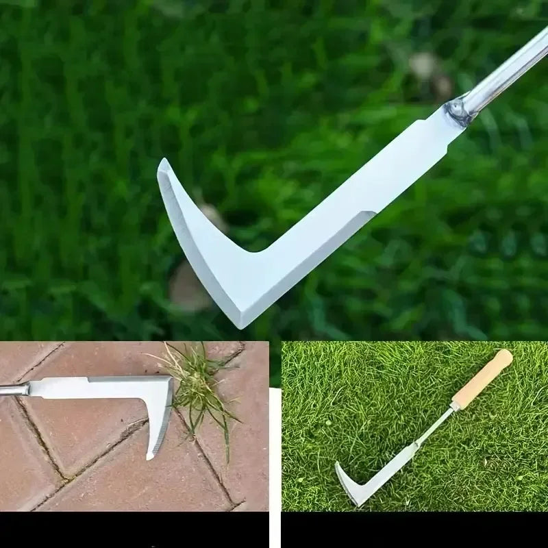 Stainless Steel Gap Weeding Tool L-shaped Garden Weeding Tool Weeding Puller Manual Weeding Tools for Road Cracks and Gardens