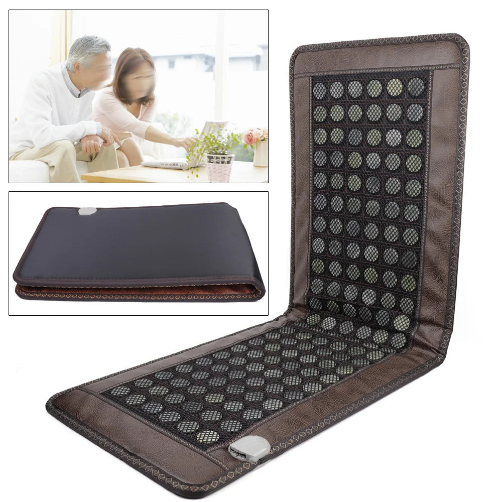 Far Infrared Heating Pad Natural Jade and Tourmaline Heating Mat Electric Stone Heating Mattress Full Body Relax