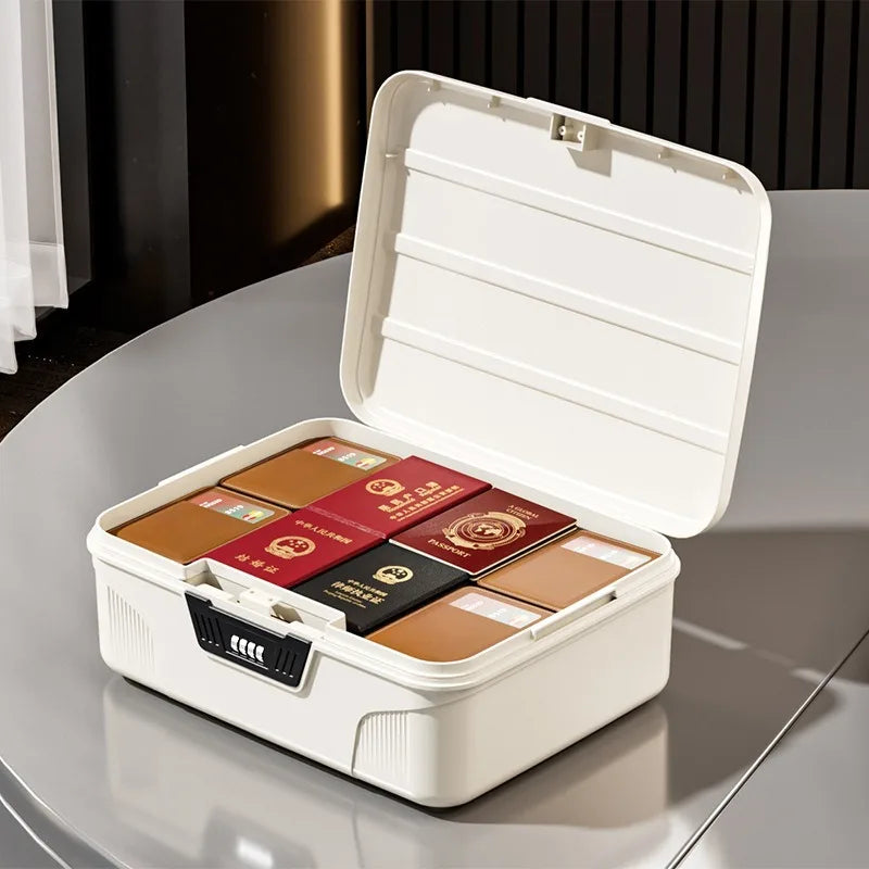 Digital Password Lock Safe Box Passport Medicine Portable Organizer Case Household Cash Jewelry Privacy Security Storage Box