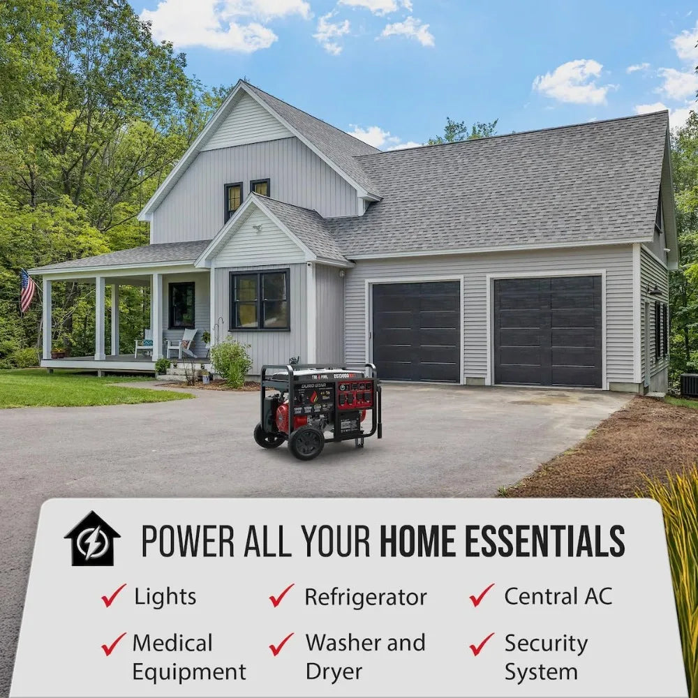 Best Selling 13000W 500cc Tri Fuel Portable Generator Gas Propane Natural Gas Remote Electric Start Home Power Backup