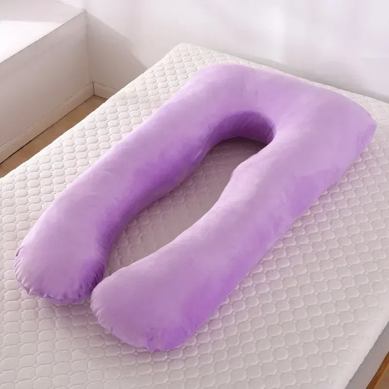 Soft U Shaped Pregnancy Pillow For Side Sleeping Relief