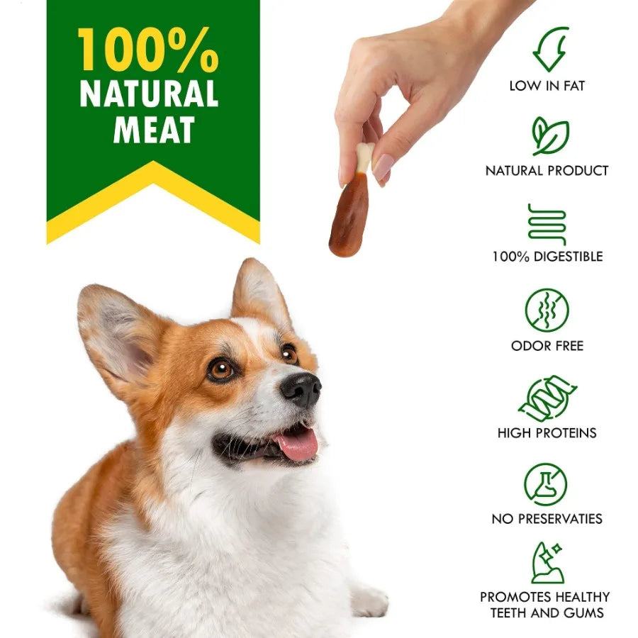 Calcium Bones Wrapped Chicken Rawhide Free Treats Training