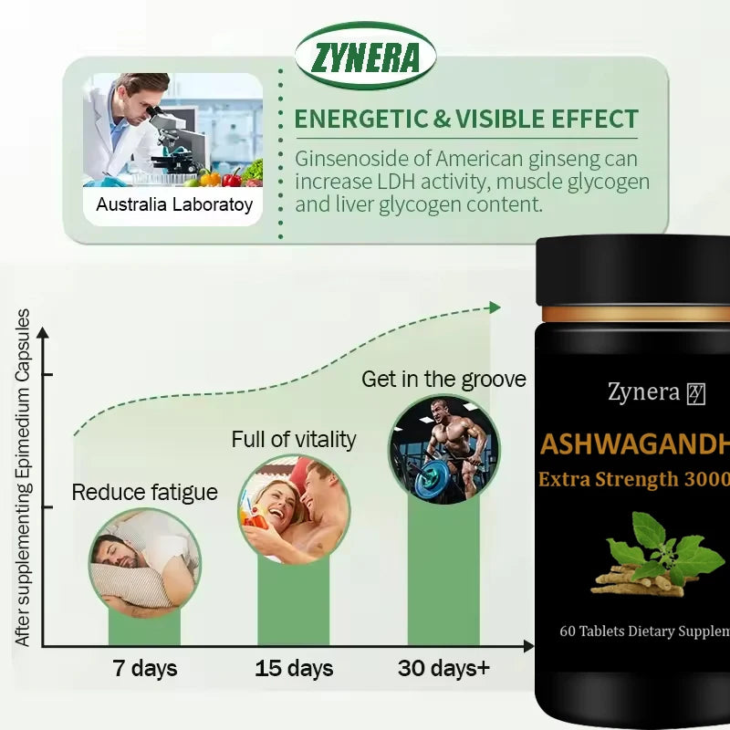 Male Enhancing Supplement with Ashwagandha 3000mg,  Men's Strength Performance Pills,Stamina & Energy Capsules