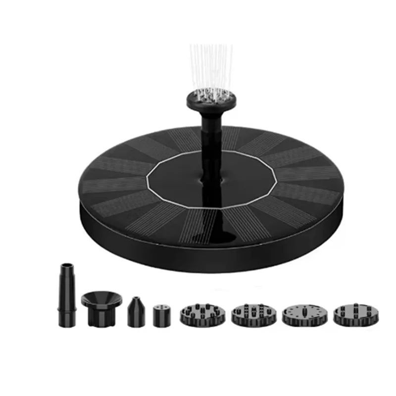 Mini Solar Water Fountain - Floating Solar-Powered Pond Fountain, Garden Decoration with Waterfall for Bird Bath & Pool