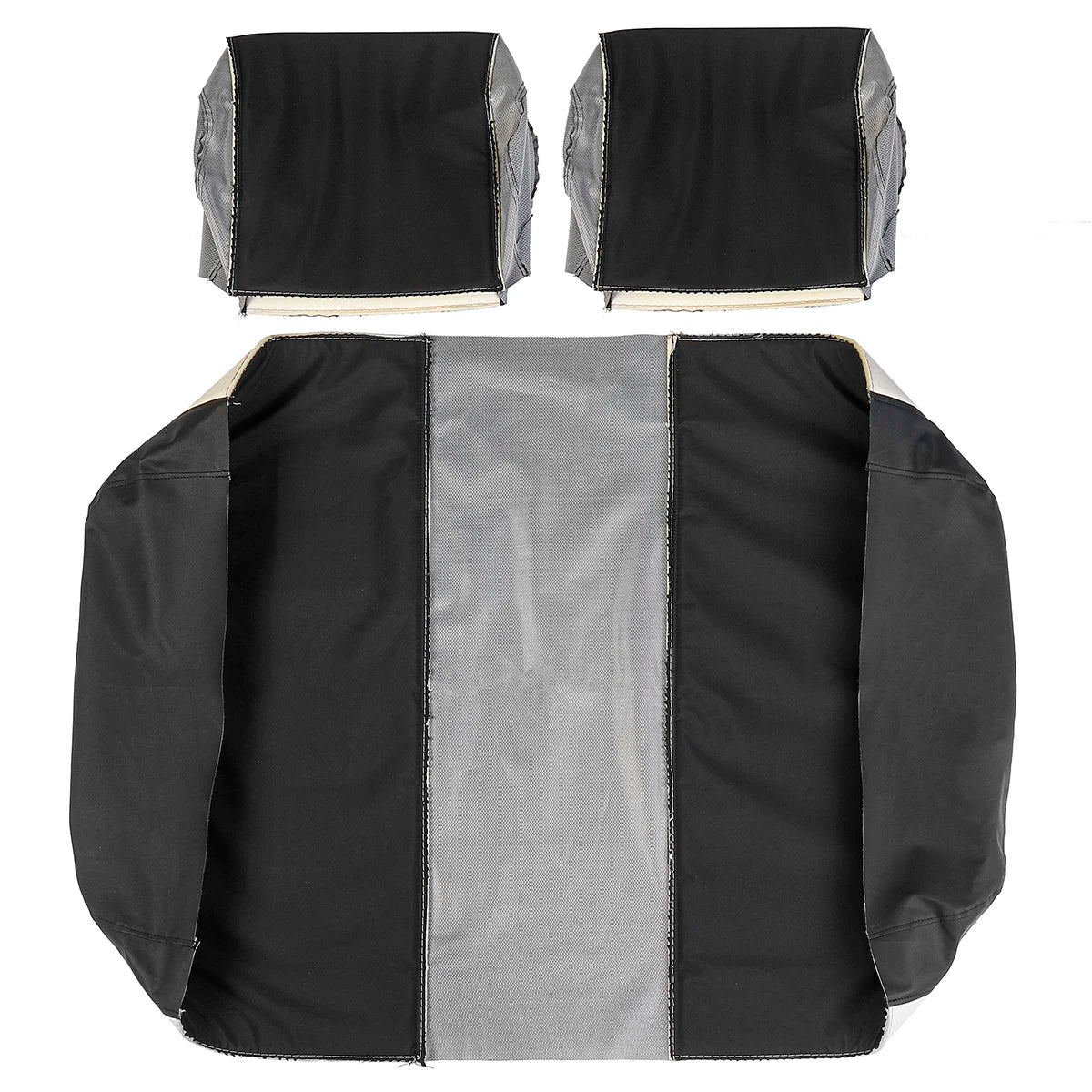 3PCS Golf Cart Seat Covers Front Club Car Seat Covers PU Leather Chair Covers For PRE-2000 DS Golf Cart 1982-2000