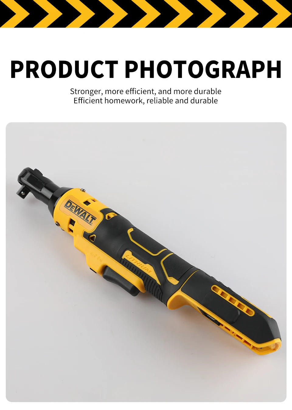 DEWALT DCF513 1/2 Brushless Cordless Ratchet Wrench Variable Speed Rechargeable High Torque Right Angle Fit DEWALT 20V Battery