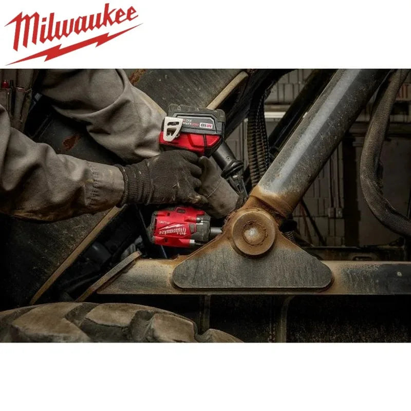 Milwaukee 400N Brushless Cordless 1/2 Electric Wrench Car Truck Repair Screwdriver Impact Drill Rechargable For 18V Battery Tool