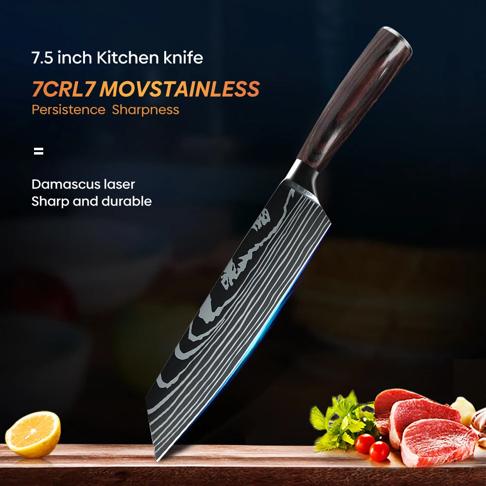 8 Inch Kitchen Knife High Carbon Steel Hand Forged Chef Knife