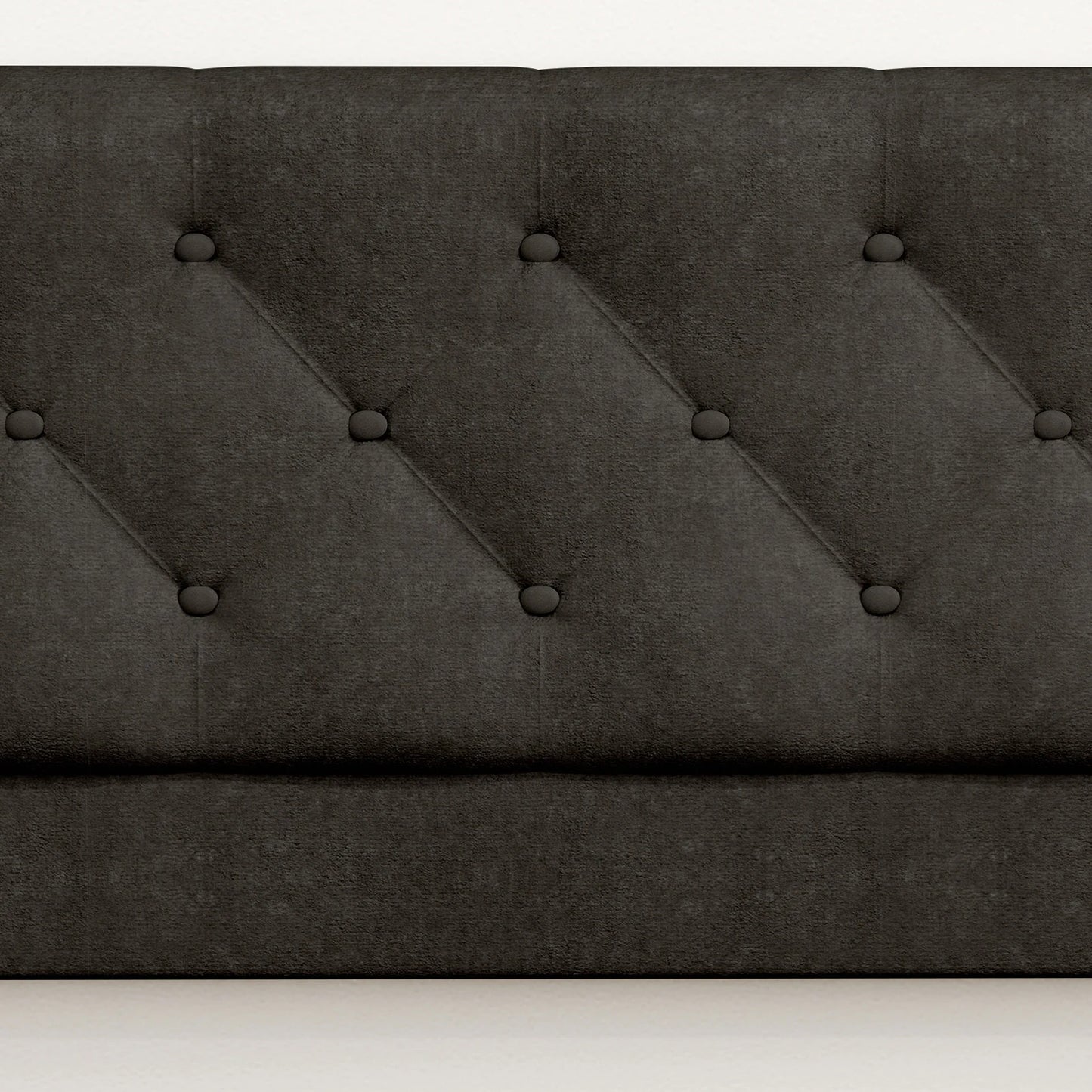 81.50×55.12×48.43inch Full Size Bed Frame w Upholstered Button Tufted Headboard Wood Slat Support Metal Platform Bed Frame