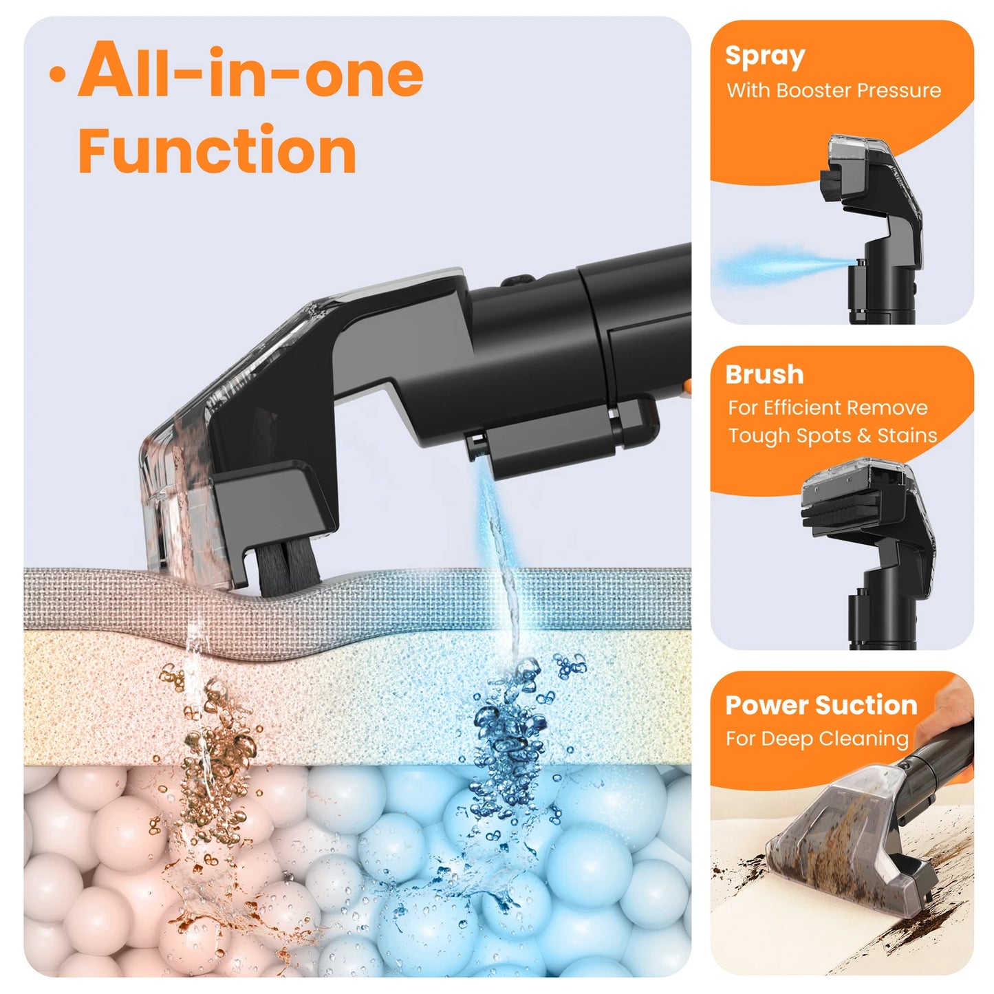 TASVAC C7 Portable Carpet Cleaner With Pet Stain Remover