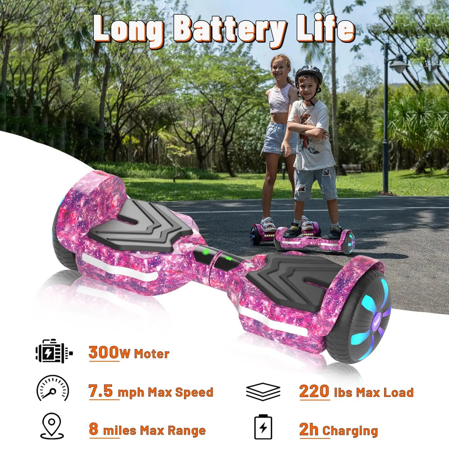 All Terrain Self Balancing Hoverboard With Bluetooth Speaker