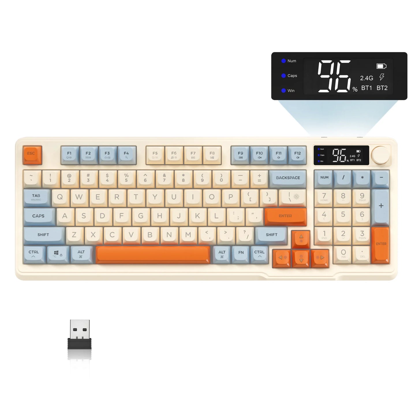 ZIYOU LANG Wireless Gaming Keyboard With Display And Knob