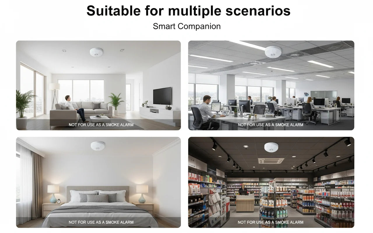 Mini Security Camera 1080P HD, WiFi Remote View, Motion Detection & Recording, Ceiling-Mounted for Home/Office/Hotel Indoor Use