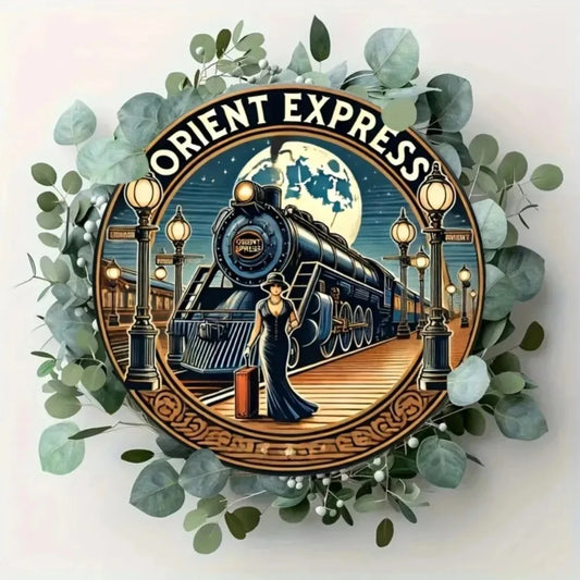 Vintage Orient Express Aluminum Wall Sign for Home Decor