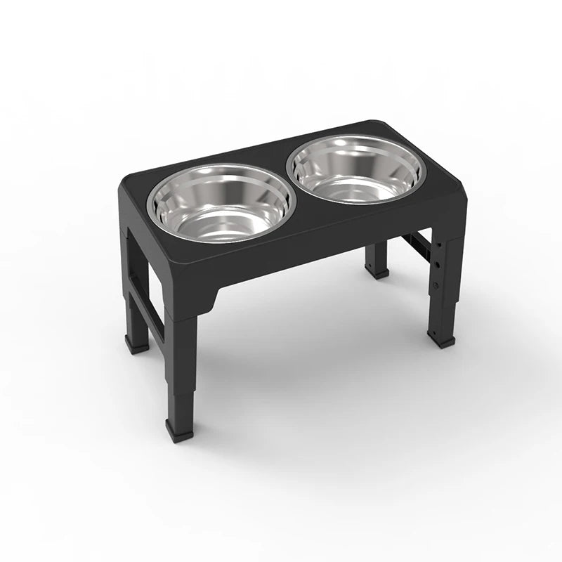 Booteely Elevated Dog Feeder With Dual Stainless Steel Bowls