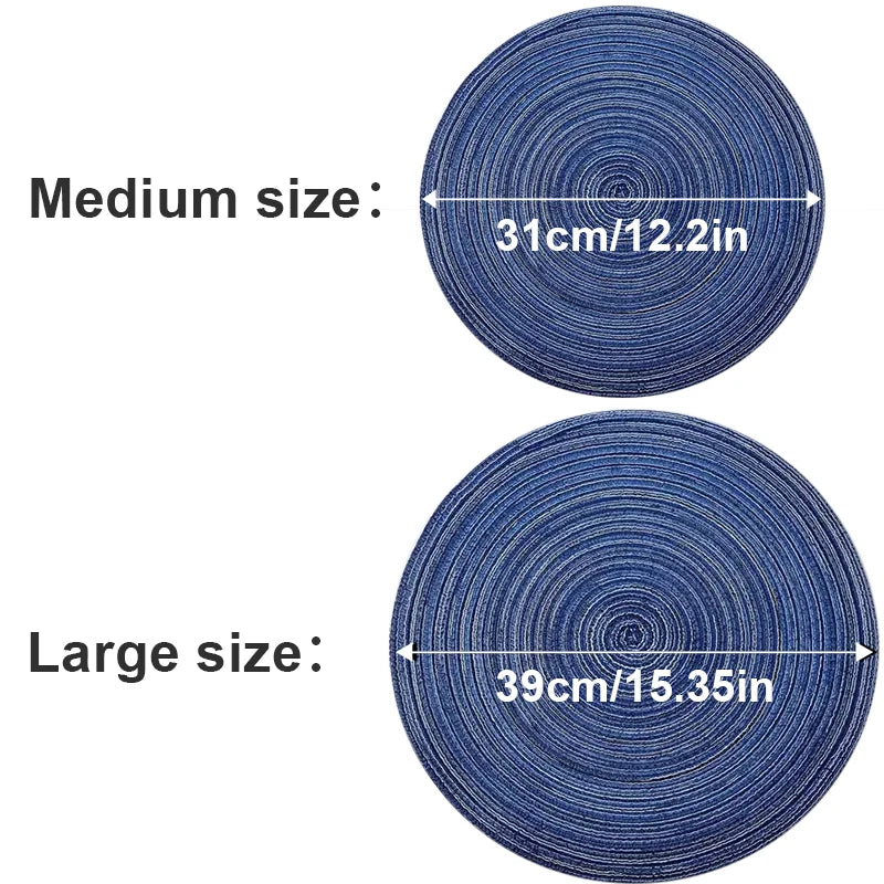 Nordic Style Round Woven Heat Insulation Dining Mats