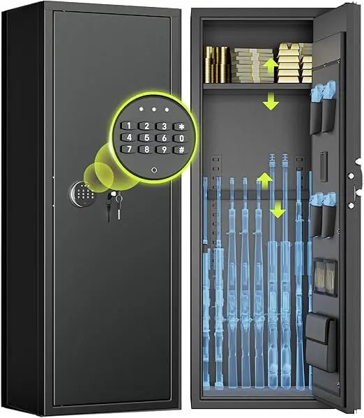 14-16 Gun Safe for Rifles and Pistols,Quick Access Rifle Gun Safe with Keyboard Lock, Gun Cabinets for Rifles and Shotguns with