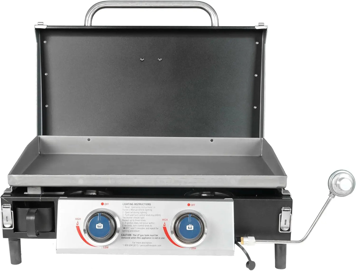 37Inch Outdoor Steel 4 Burner Propane Gas Grill Griddle