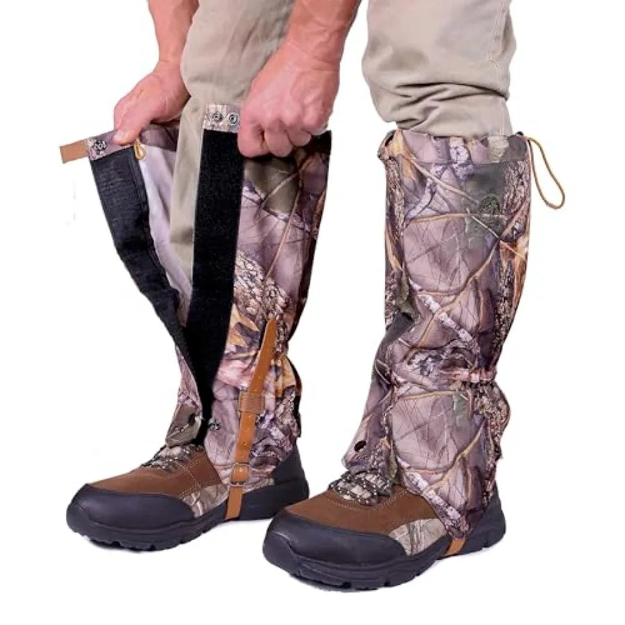Adjustable Leg Gaiters - Lightweight, Waterproof - Leg Guards for Men and Women - Hiking Essentials Ideal for Hunting, Trekking