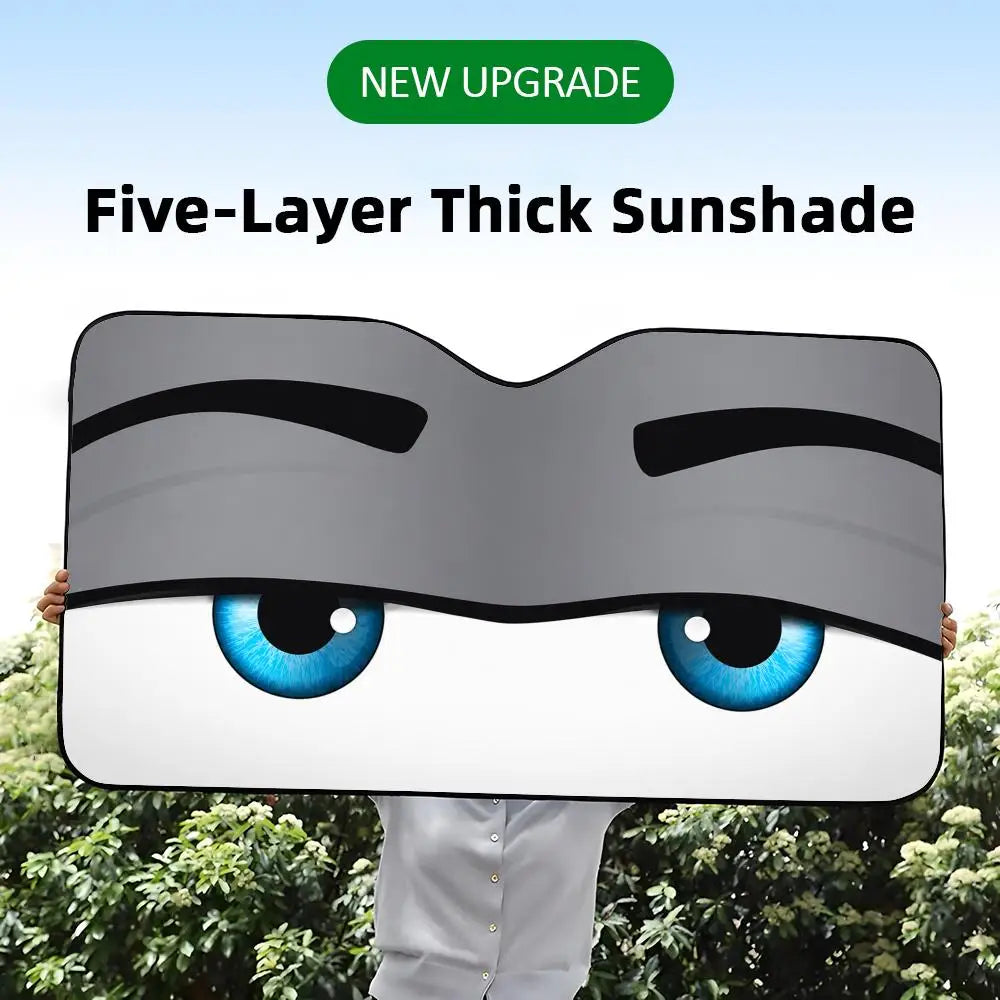 Fatigue Eye Sun Visor Reusable Aluminum Foil UV Protector Heat Car Sunshades Five-Layer Insulation Windshield