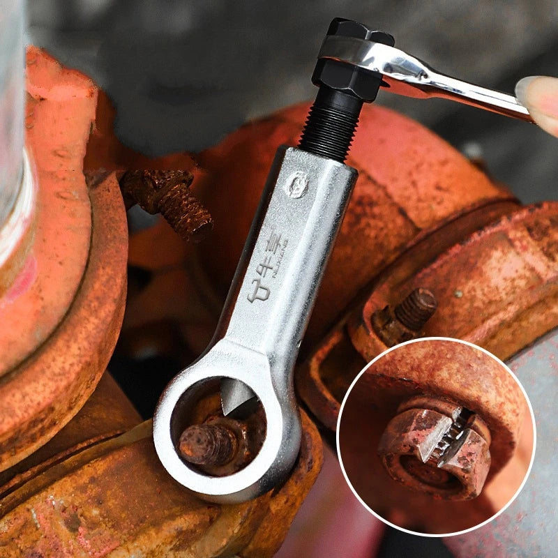 Nut Screw Splitter Set Remover Tools,Rusted Nut Breaker,Steel Remover Extractor,Manual Pressure Nut Cracker Metal Splitter