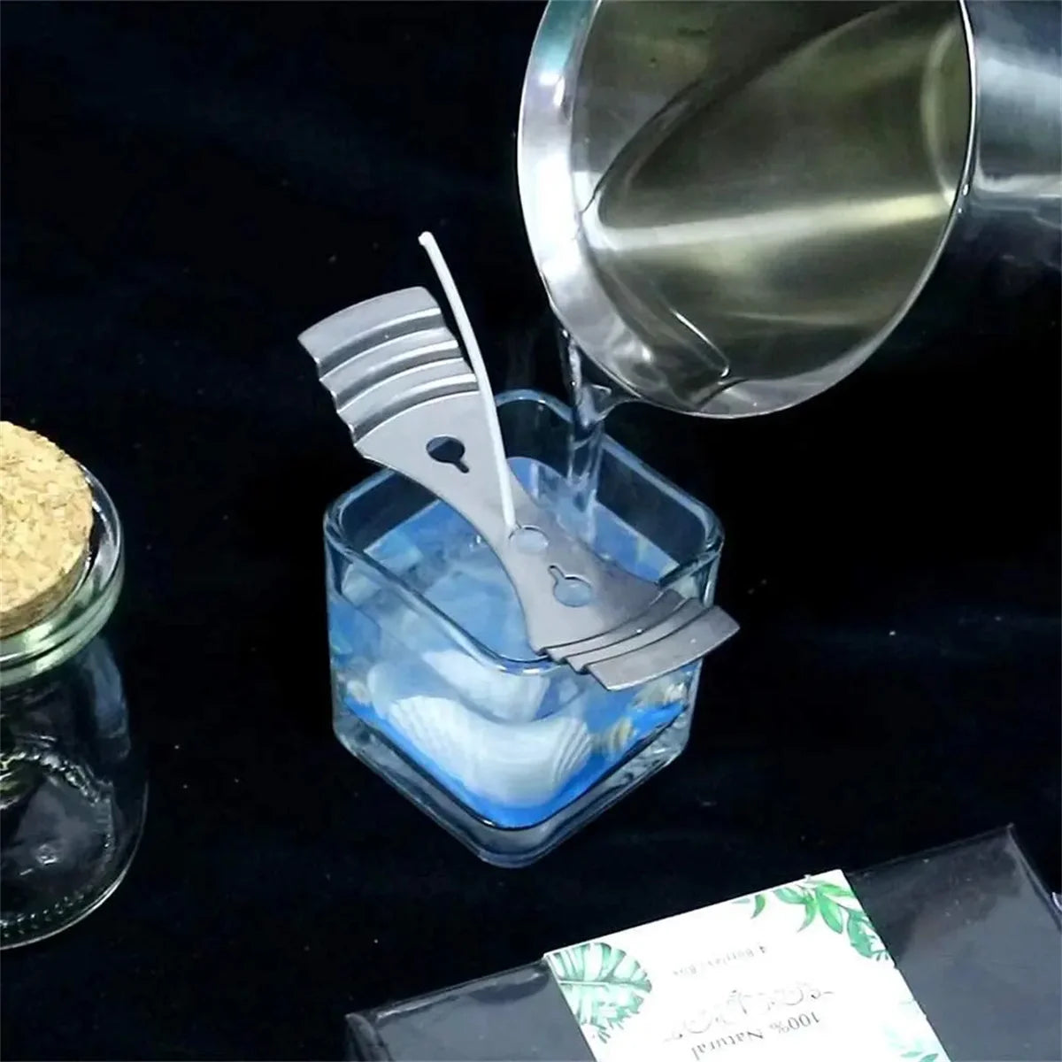 DIY Candle Making Tools Kit - Includes Pouring Pot Wax Melting Material Aromatherapy Wicks & Holder for Crafting Homemade Candle