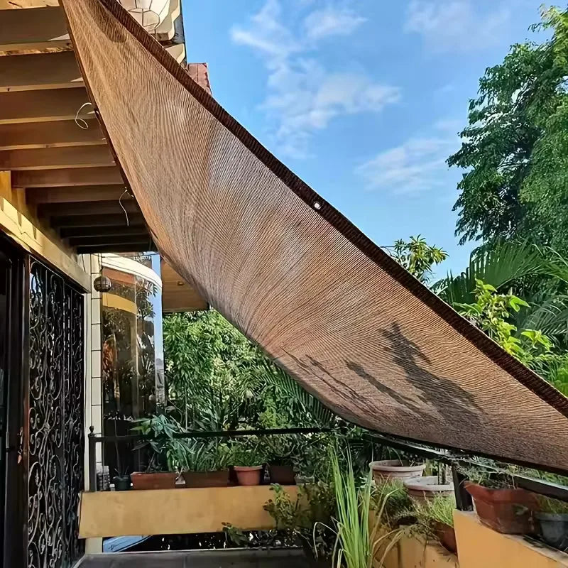 UV Protection Brown Sun Shade Canopy Net Outdoor Sunscreen Shade Shelter for Patio Pool Travel Picnic Camping Available Sizes