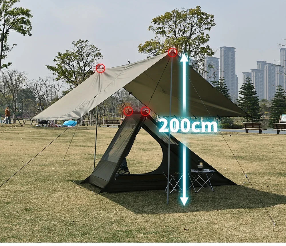 Airy Mesh Tent 1 Person Ultralight Tent Quick Setup Backpacking Shelter Breathable Mosquito Proof for Camping and Trekking