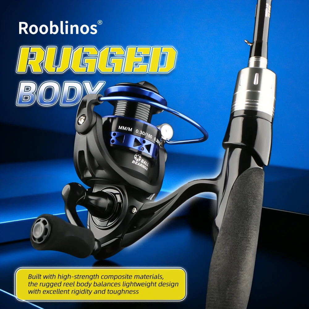 ROOBLINOS EASTING Spinning Reel Metal Spool 5.2:1 Gear Ratio 12BB Saltwater Freshwater Fishing Reel