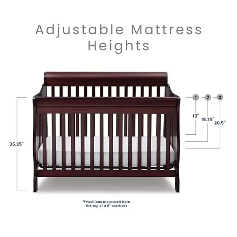 Delta Children 4-in-1 Convertible Crib for Versatile Use