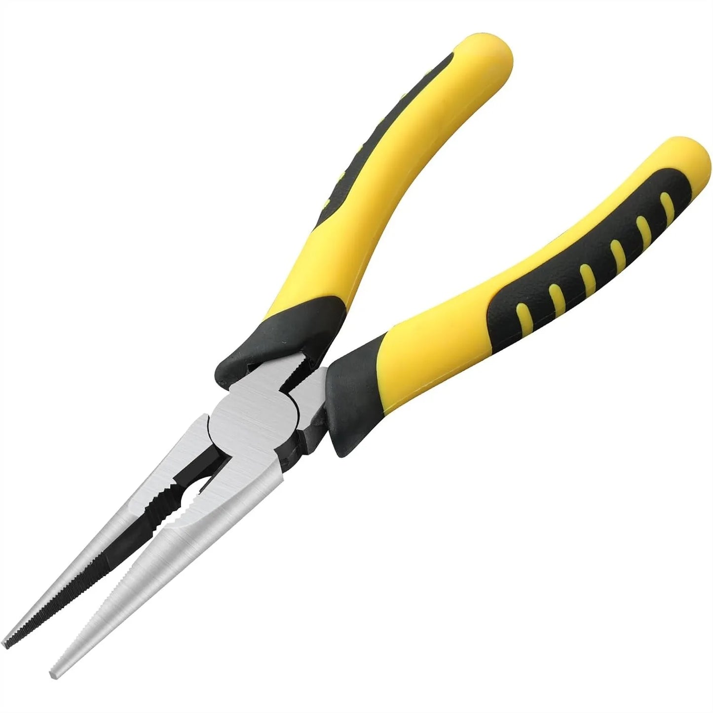 8-Inch Needle Nose Pliers with Wire Cutter, Heavy-Duty Steel for Home and Crafts, Anti-Slip Grip