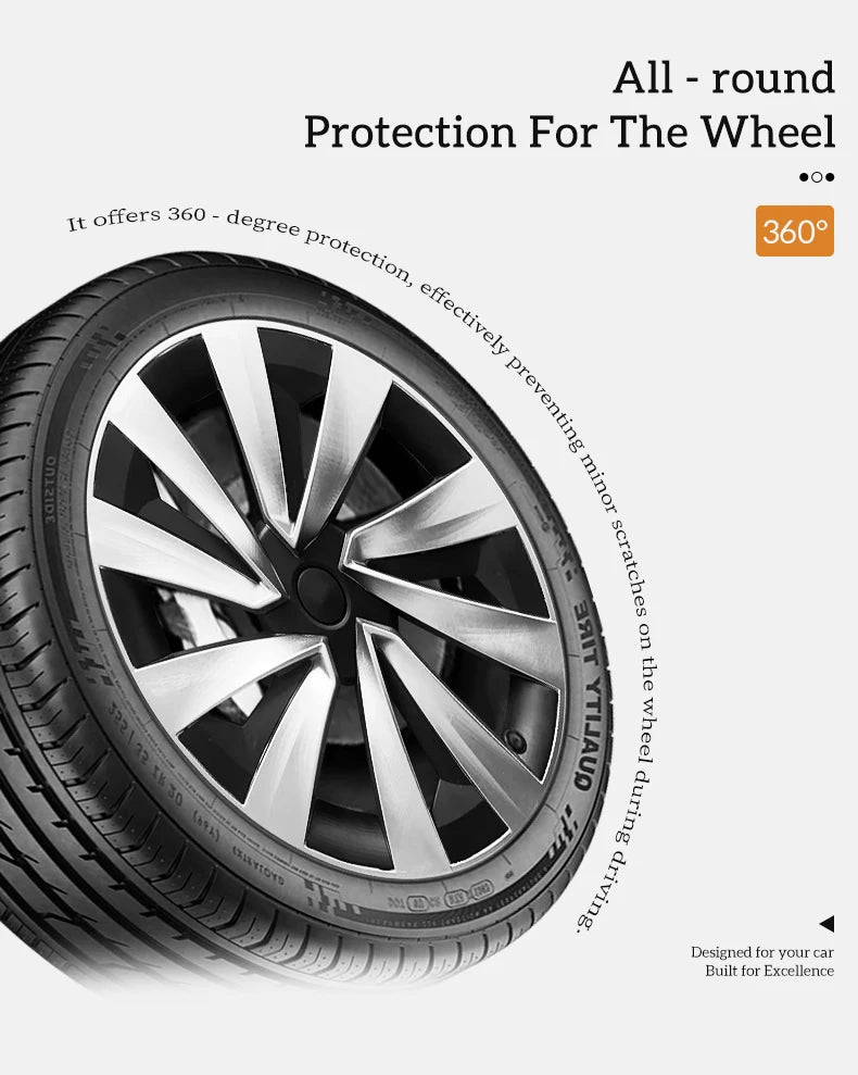 4PCS Wheel Cover for Tesla Model Y Juniper 2025-2026 19 Inch Car Replacement Wheel Cover Automobile Hub Cap Full Rim Car