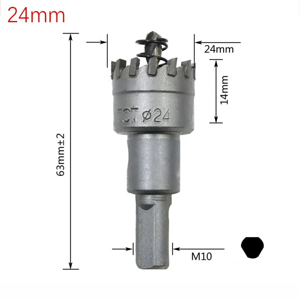 16~35mm TCT Hole Saw High Hardness Silver Hard Alloy Drill Bit Hole Opener Stainless Steel